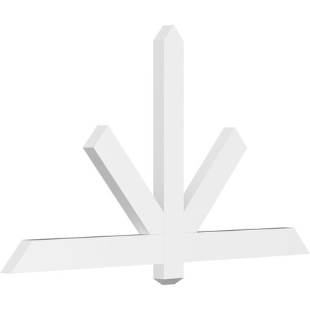 Ekena Millwork Kennewick Architectural Grade PVC Gable Bracket, 60"W x 32 1/2"H x 2"D x 4"F, 13/12 Pitch GBP060X33X0204KEN00